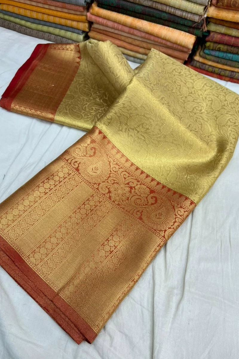 Idea Of Paradise Banarasi Tanchoi Silk Saree