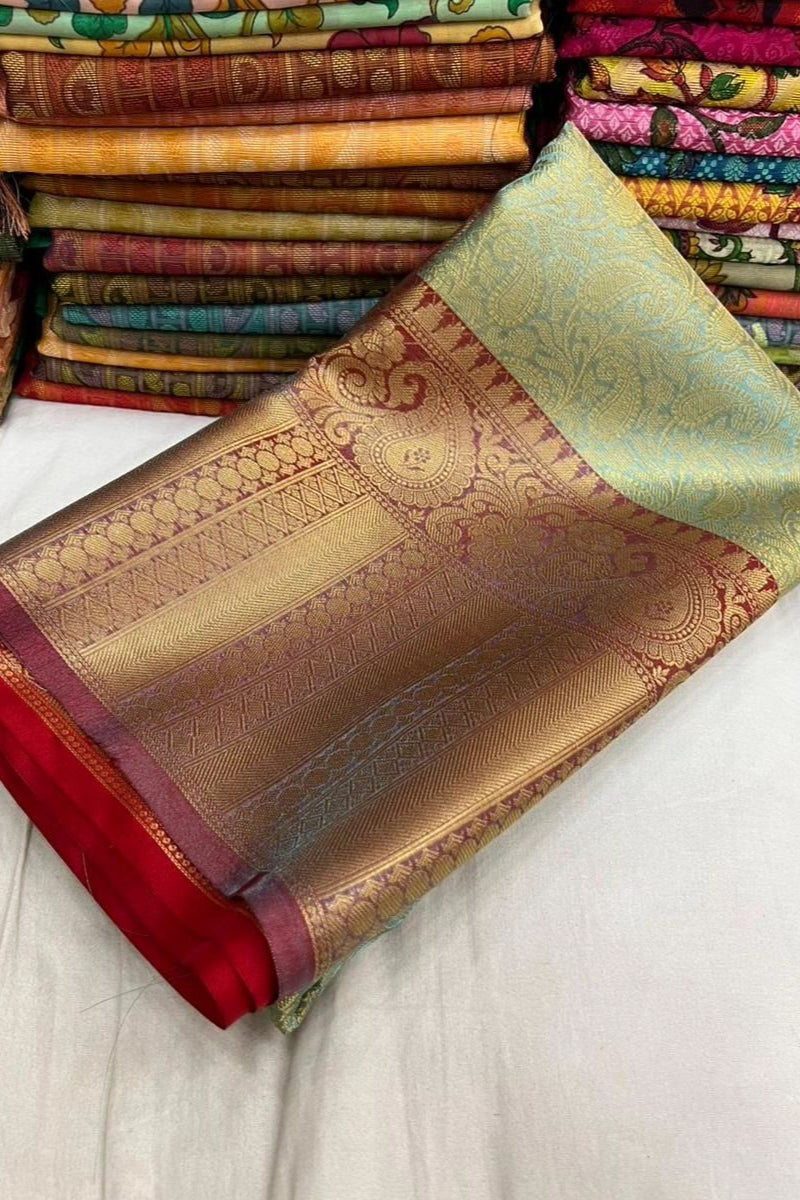 Idea Of Paradise Banarasi Tanchoi Silk Saree