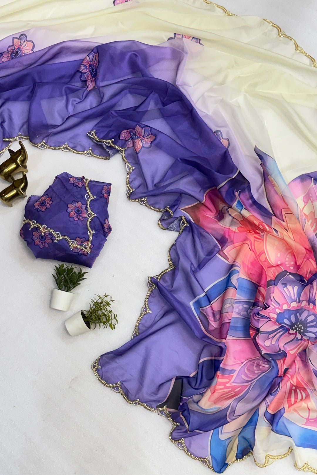 See It Through Organza Silk Saree
