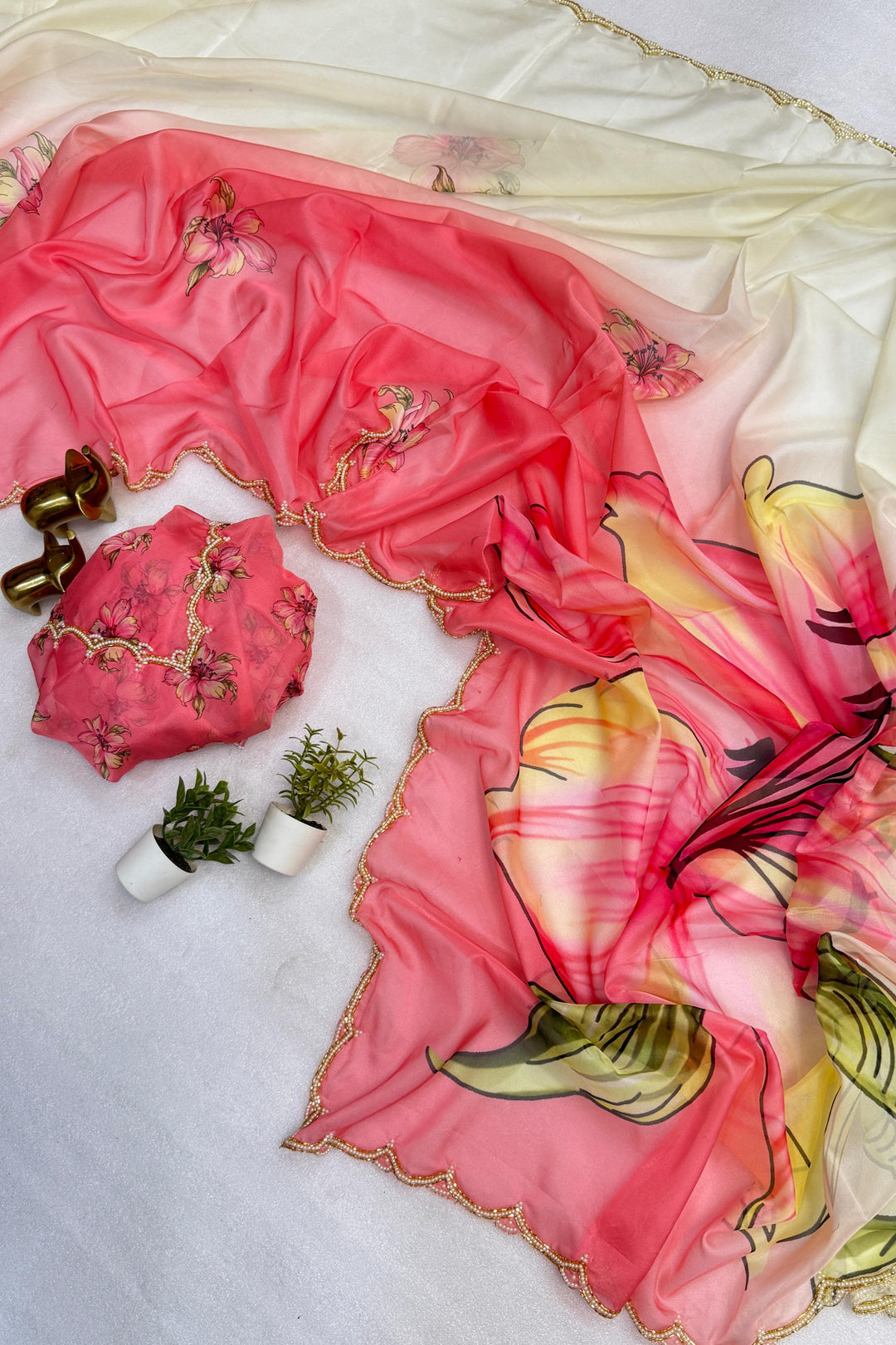 See It Through Organza Silk Saree