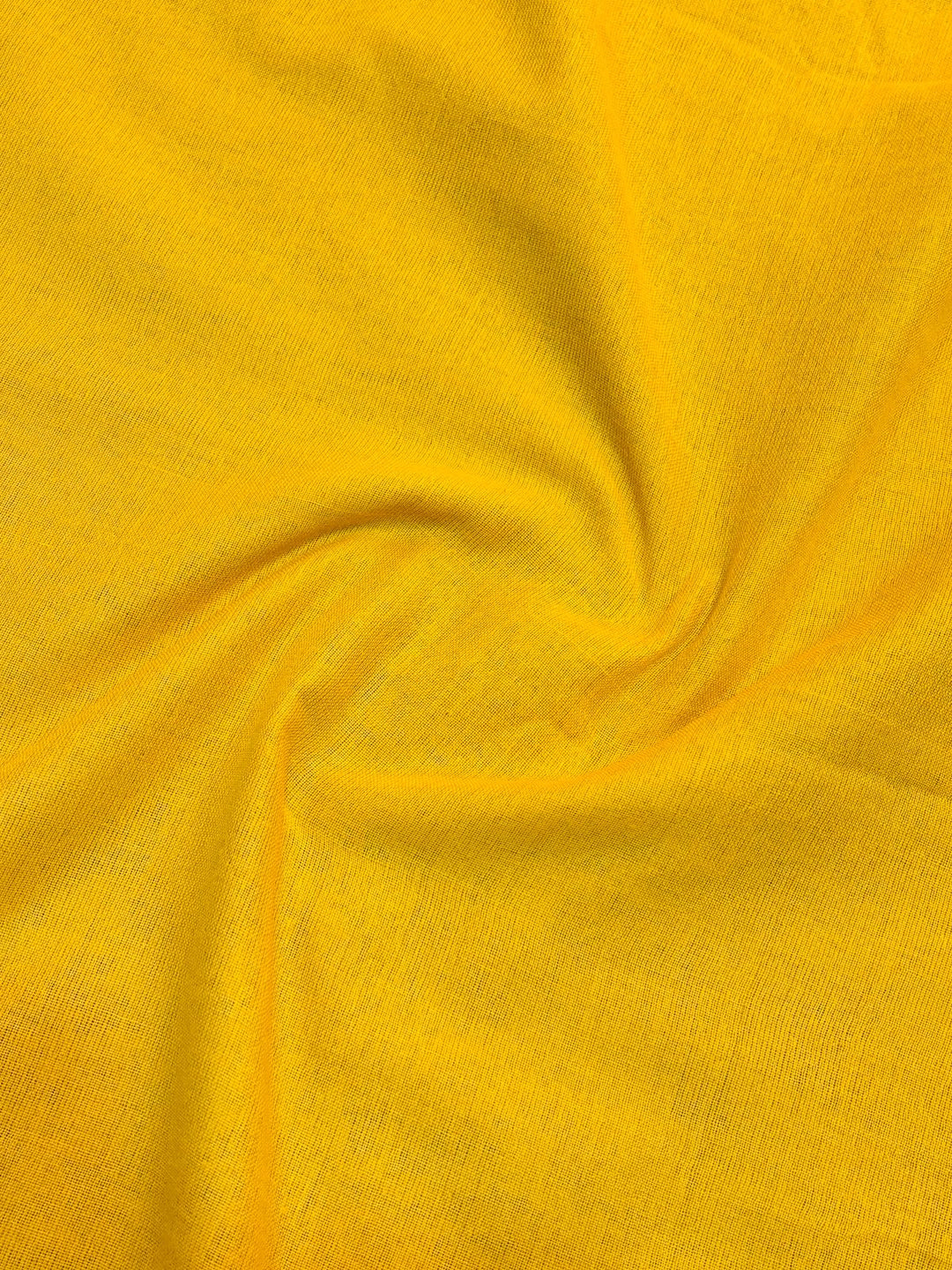 Yellow Flowers Khadi Cotton Saree