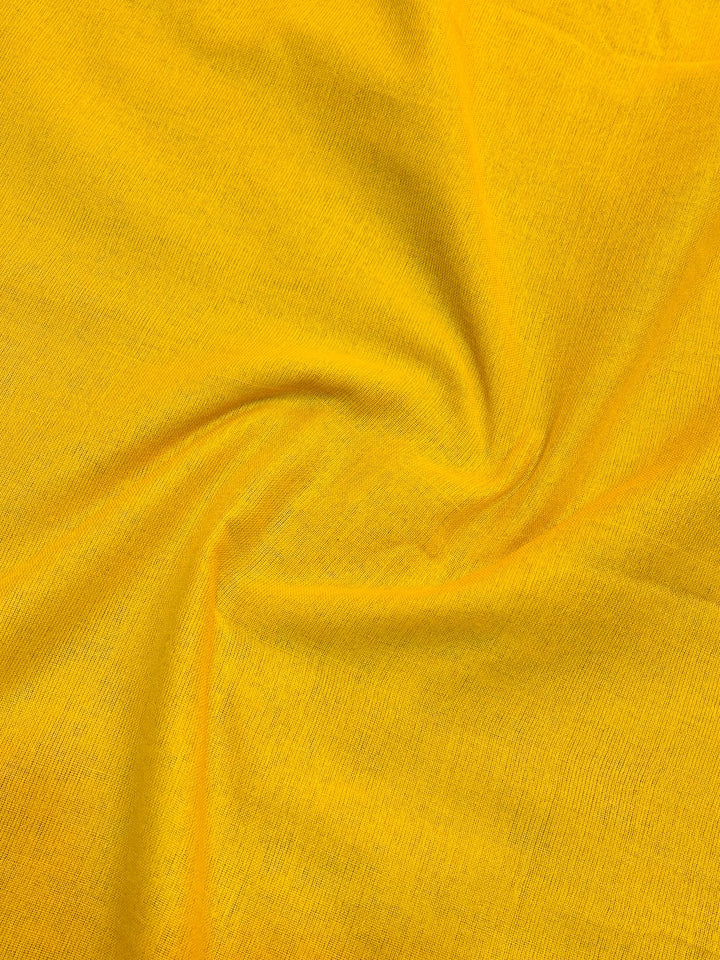 Yellow Flowers Khadi Cotton Saree