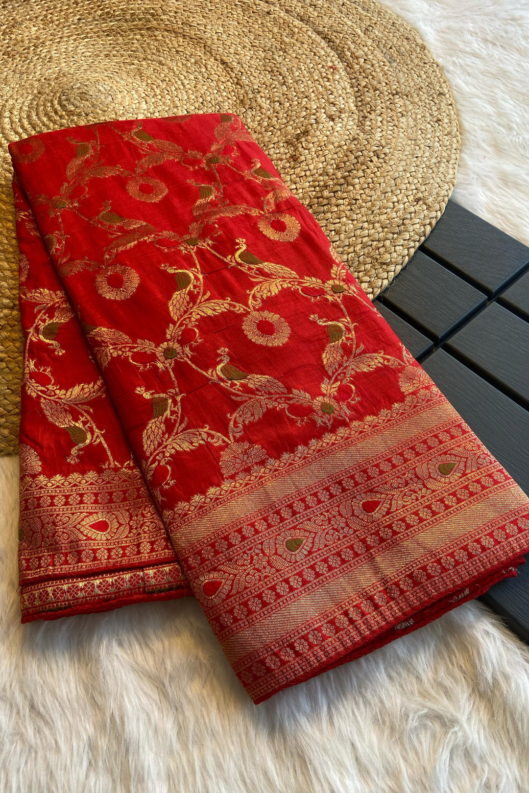 Classy And Fabulous Cotton Silk Red Saree