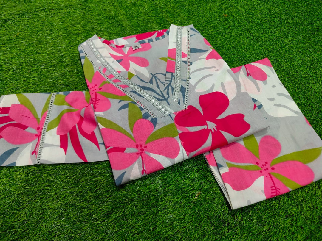 Summer Flowers Cotton Coord Set