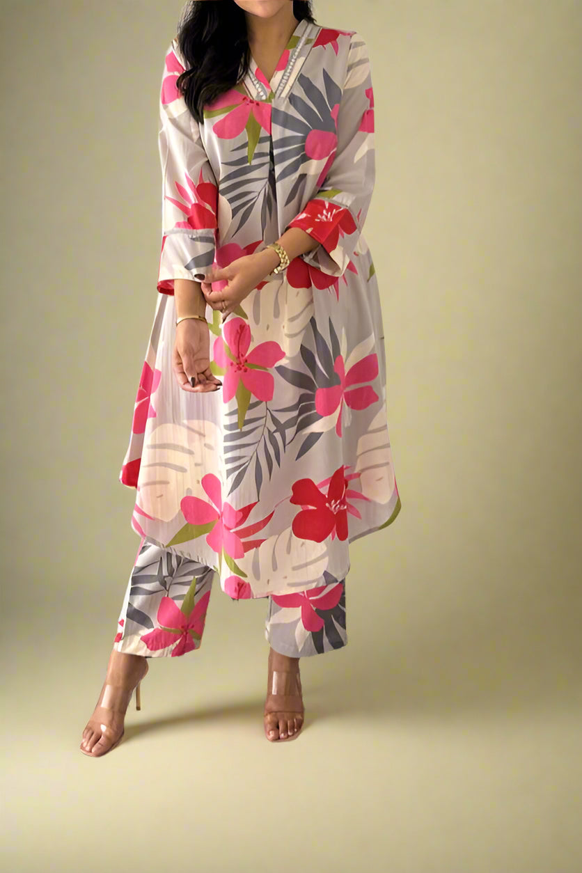 Summer Flowers Cotton Coord Set