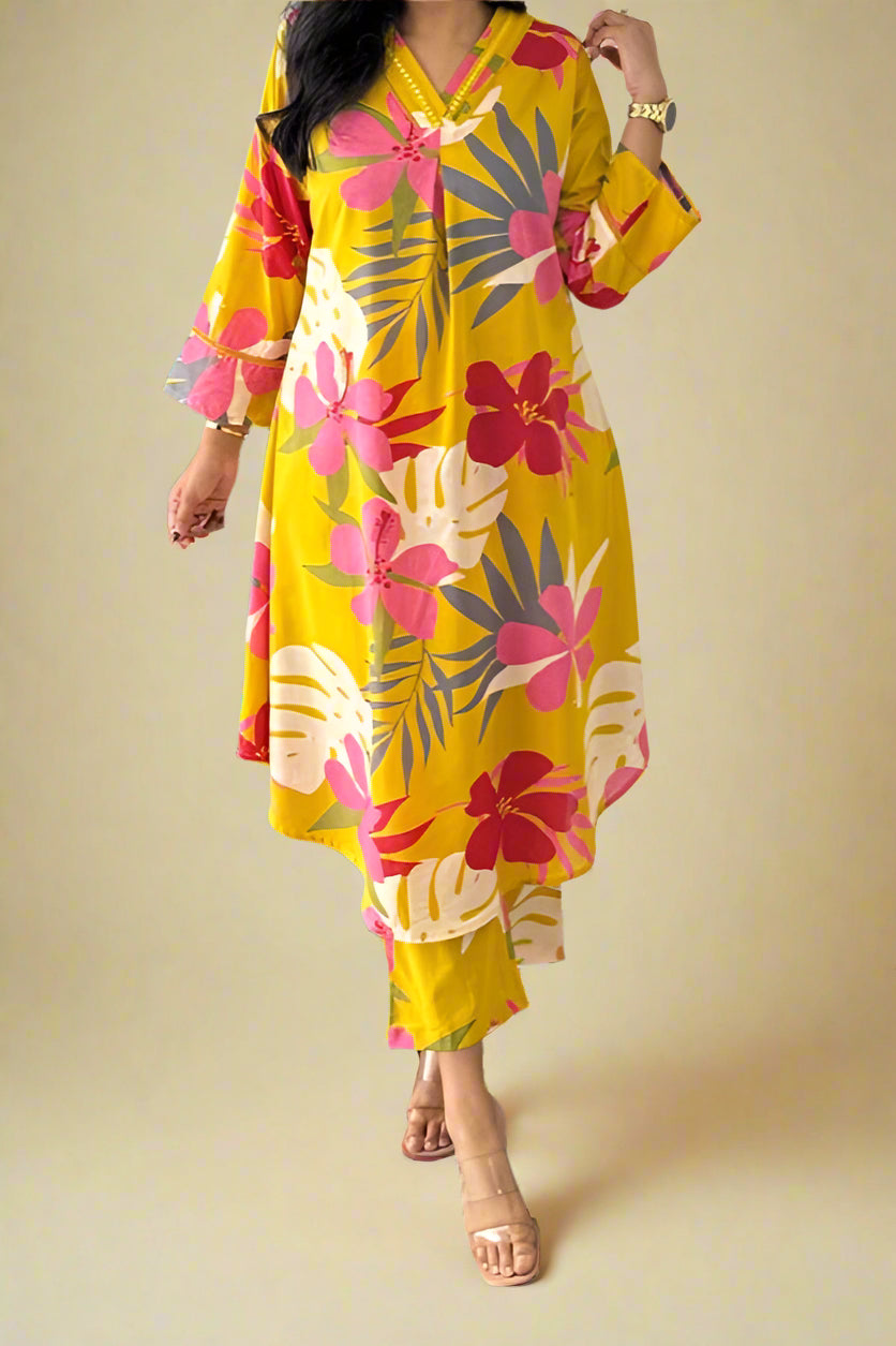 Summer Flowers Cotton Coord Set