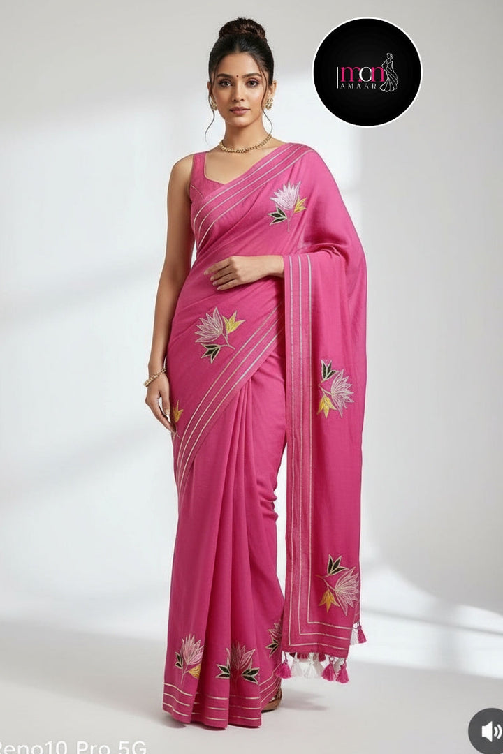 Twins Gemini Mul Cotton Saree