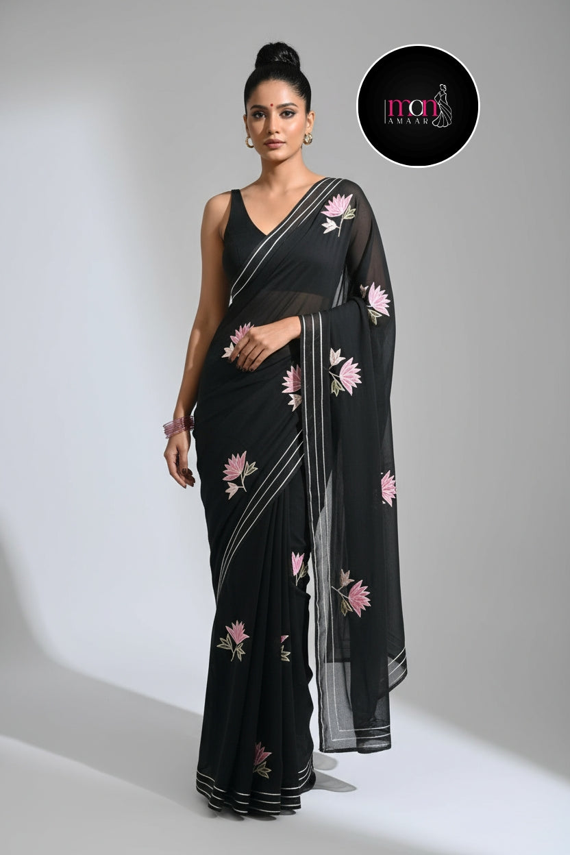 Twins Gemini Mul Cotton Saree