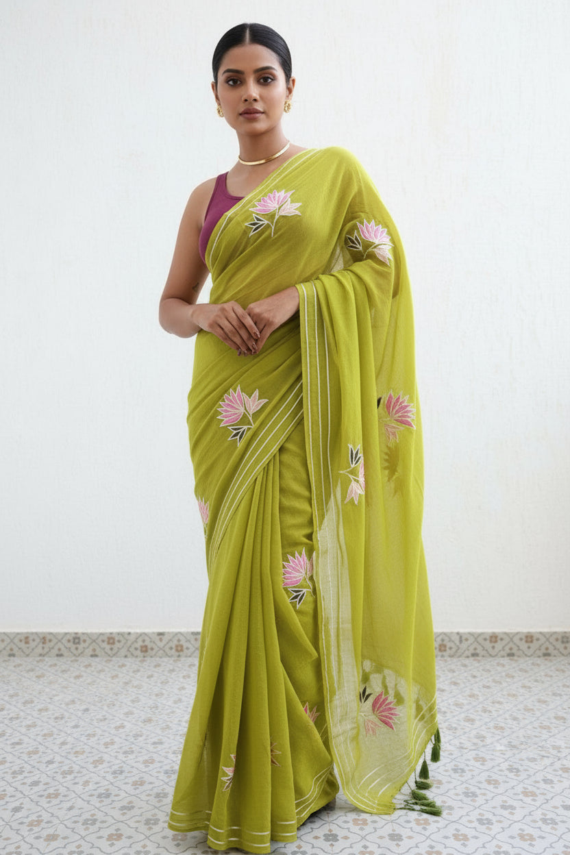 Twins Gemini Mul Cotton Saree