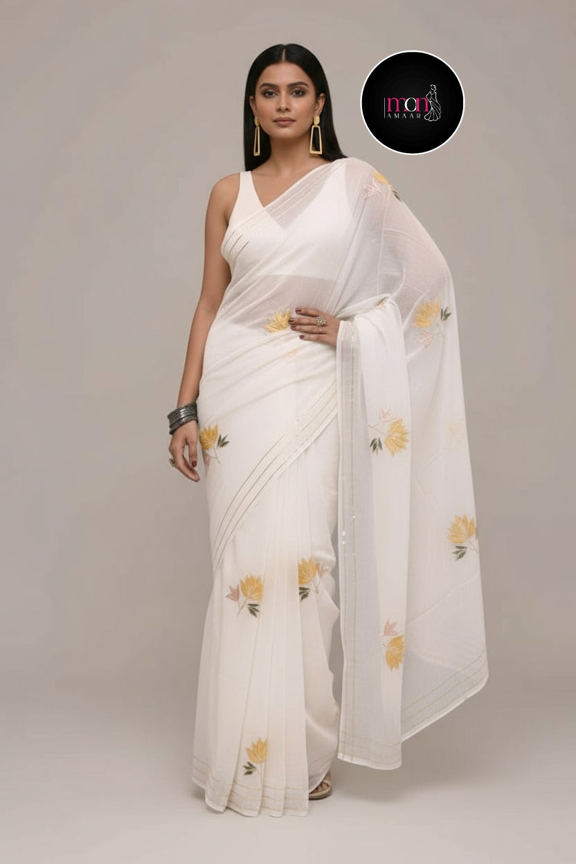 Twins Gemini Mul Cotton Saree