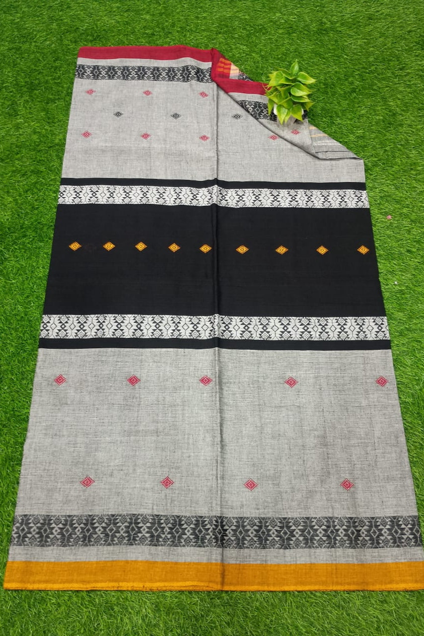 Bengal Srot Dhaniyakhali Kotki Ikkat Saree