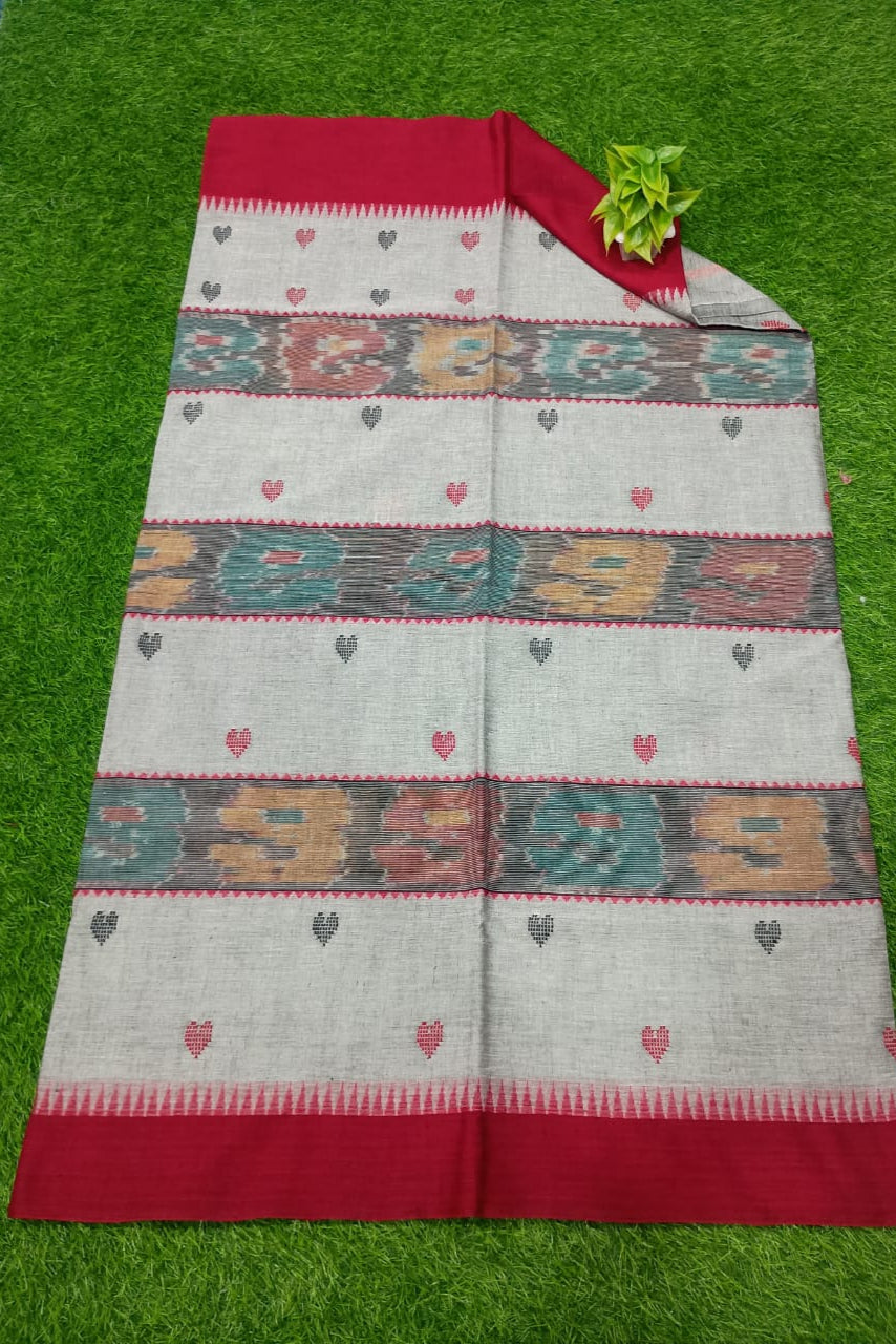Bengal Srot Dhaniyakhali Kotki Ikkat Saree