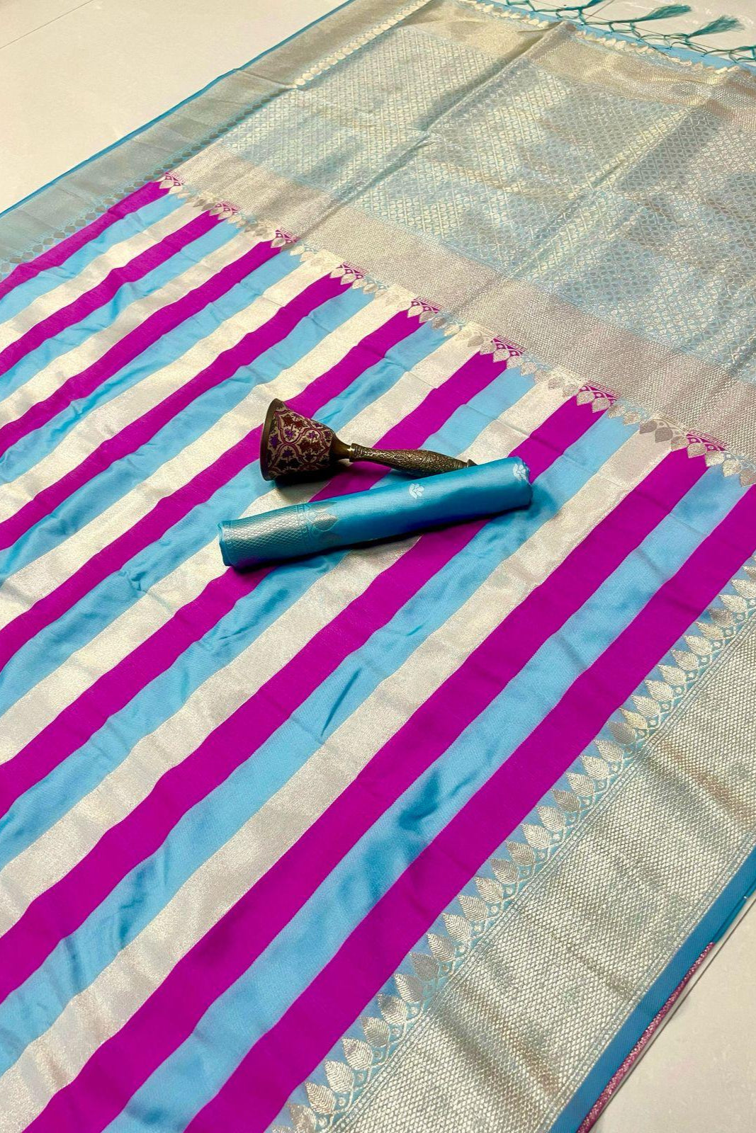Travel Couple Banarasi Silk Saree