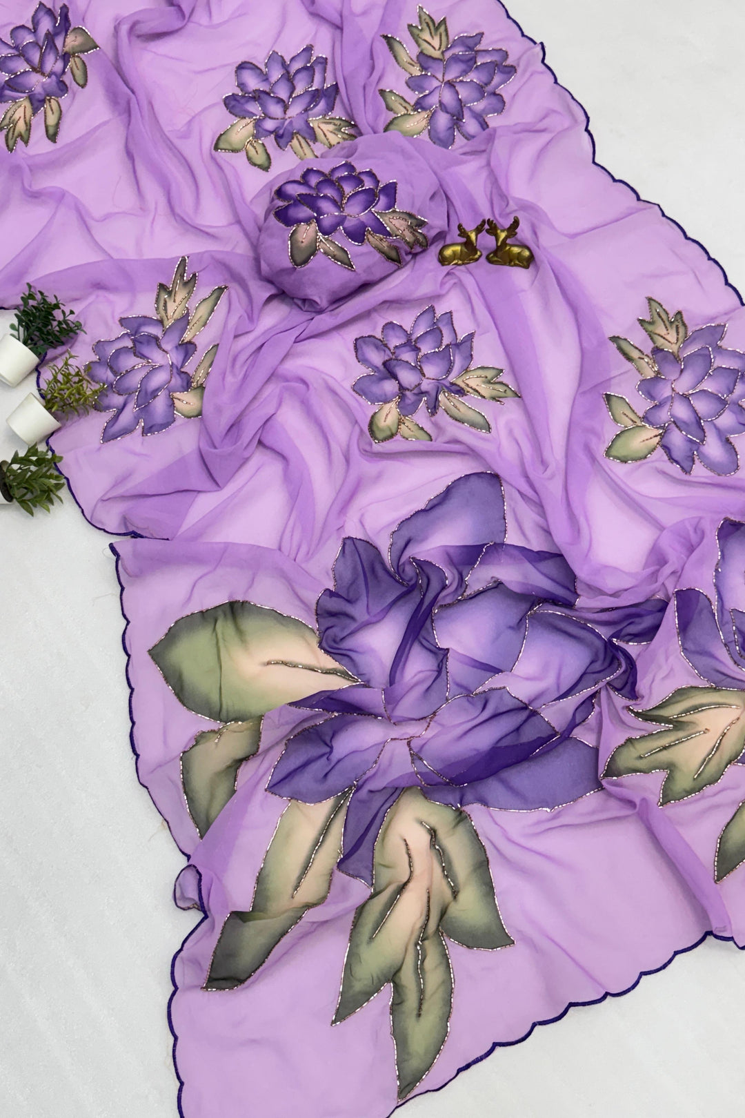 New Beautiful Fancy Chiffon Saree