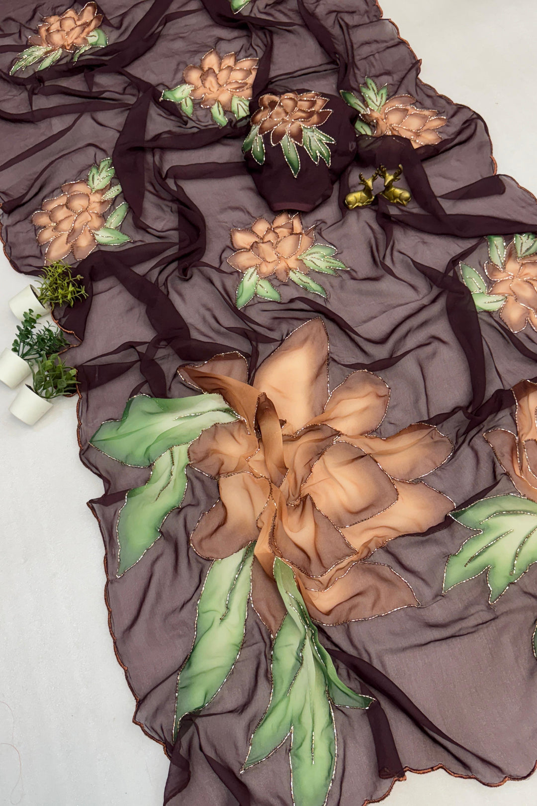 New Beautiful Fancy Chiffon Saree