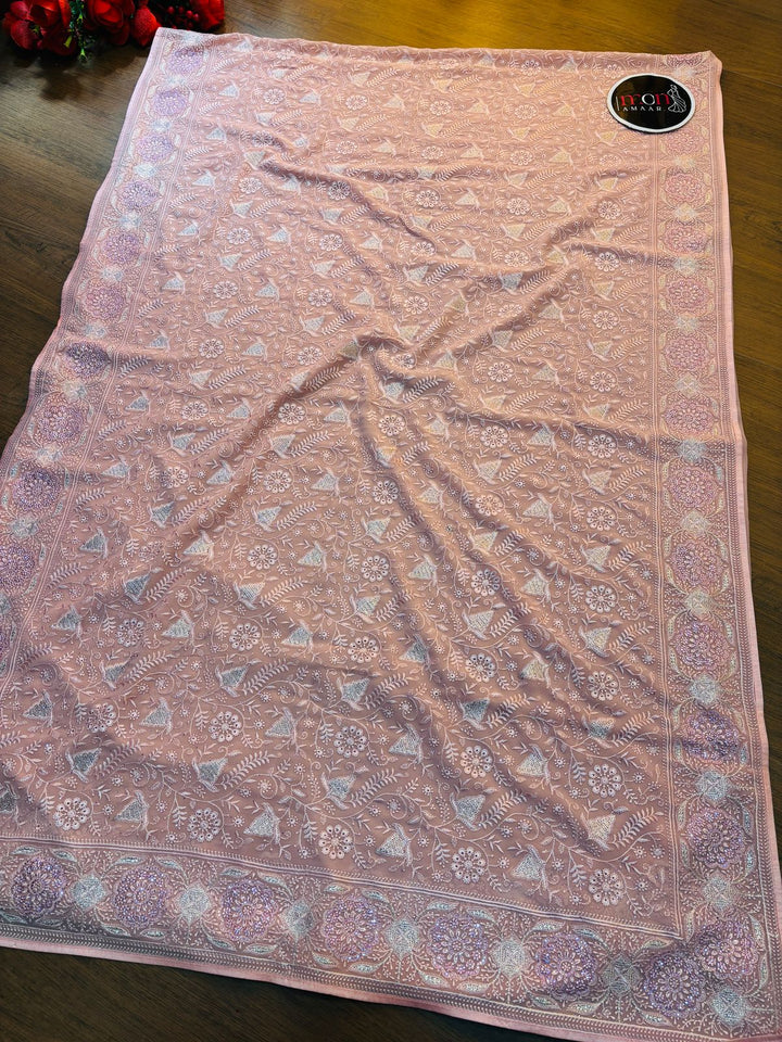 Celebration-A Designer Saree(Pink)