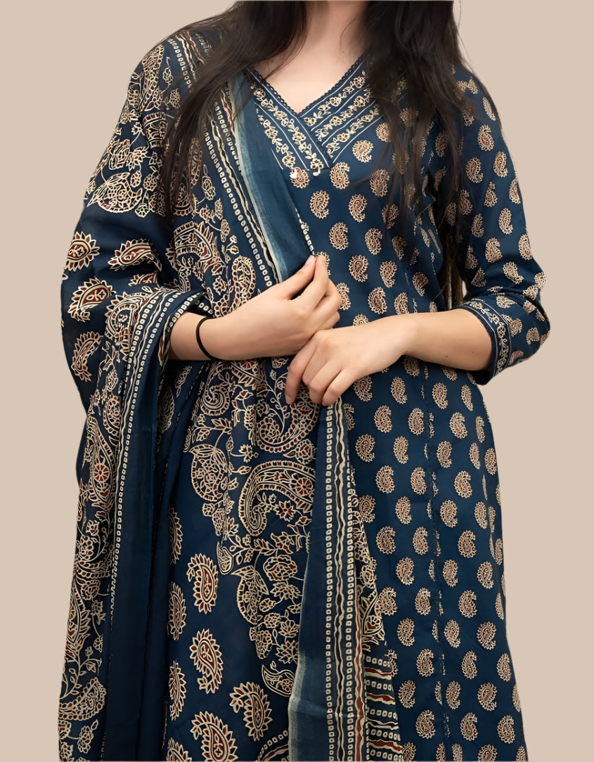 Beauty Of Dawn Cotton Kurti Set