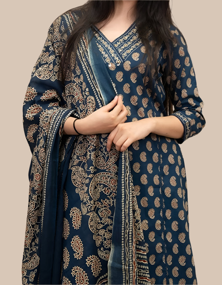 Beauty Of Dawn Cotton Kurti Set