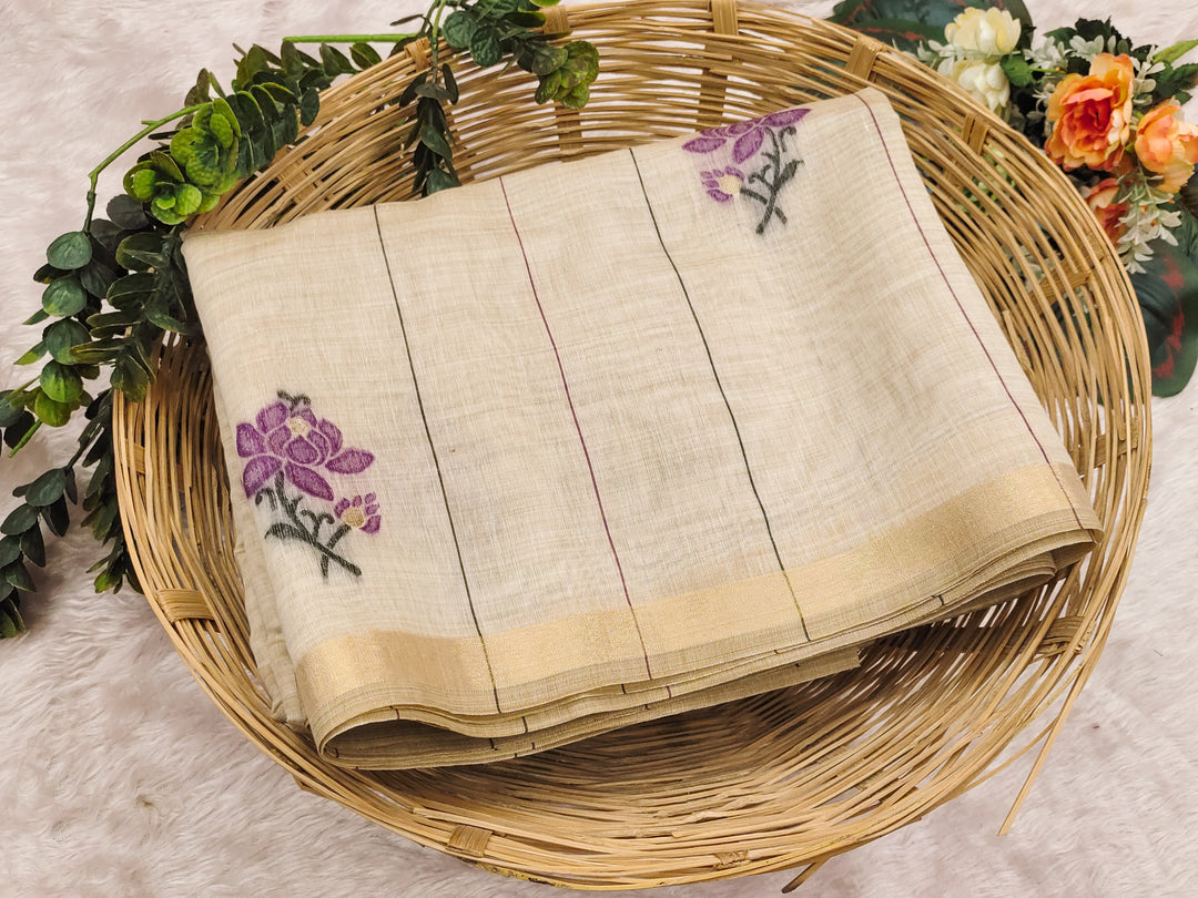 Flickers Of Magic Muga Cotton Saree