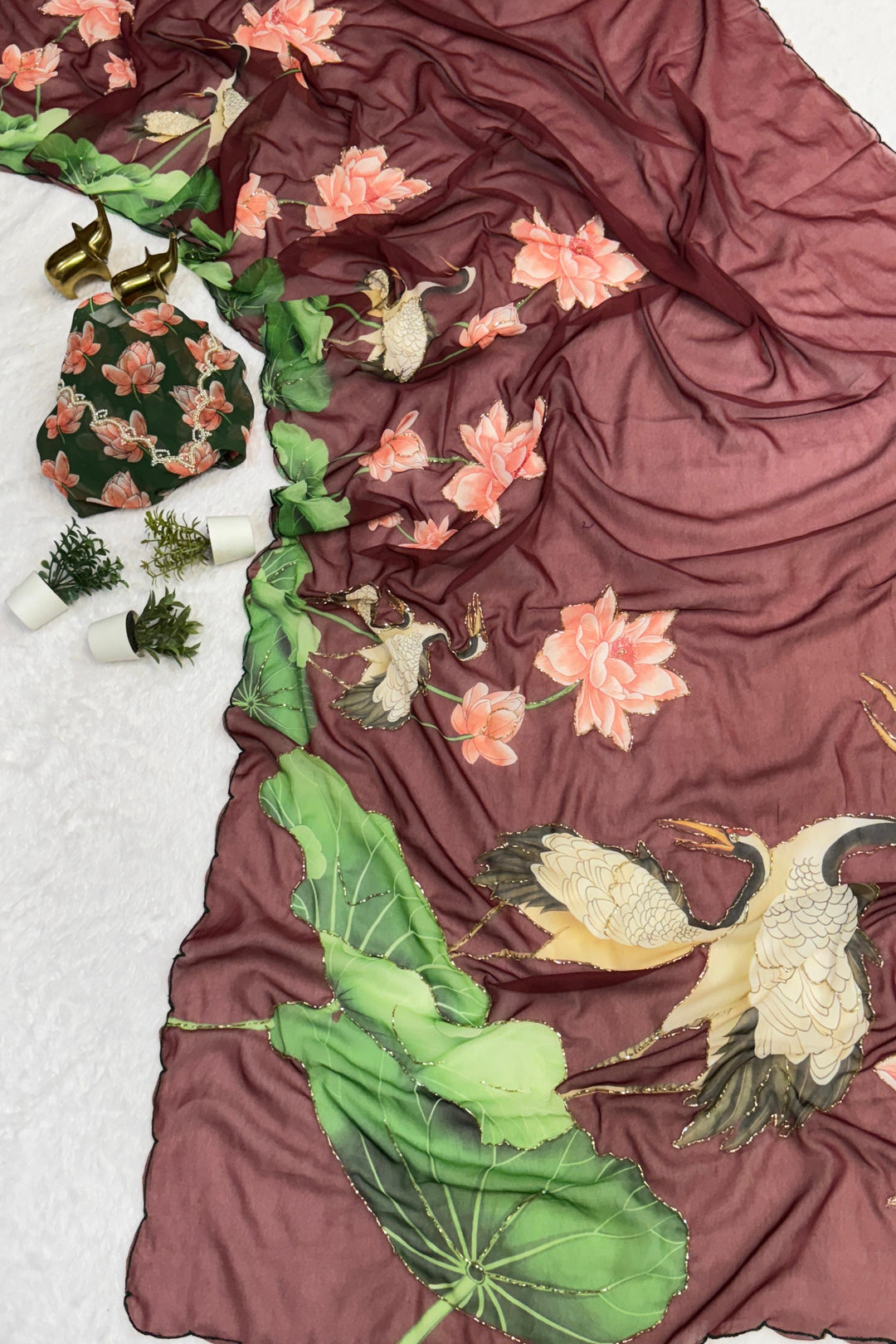 Perfection Is An Illusion Fancy Chiffon Saree