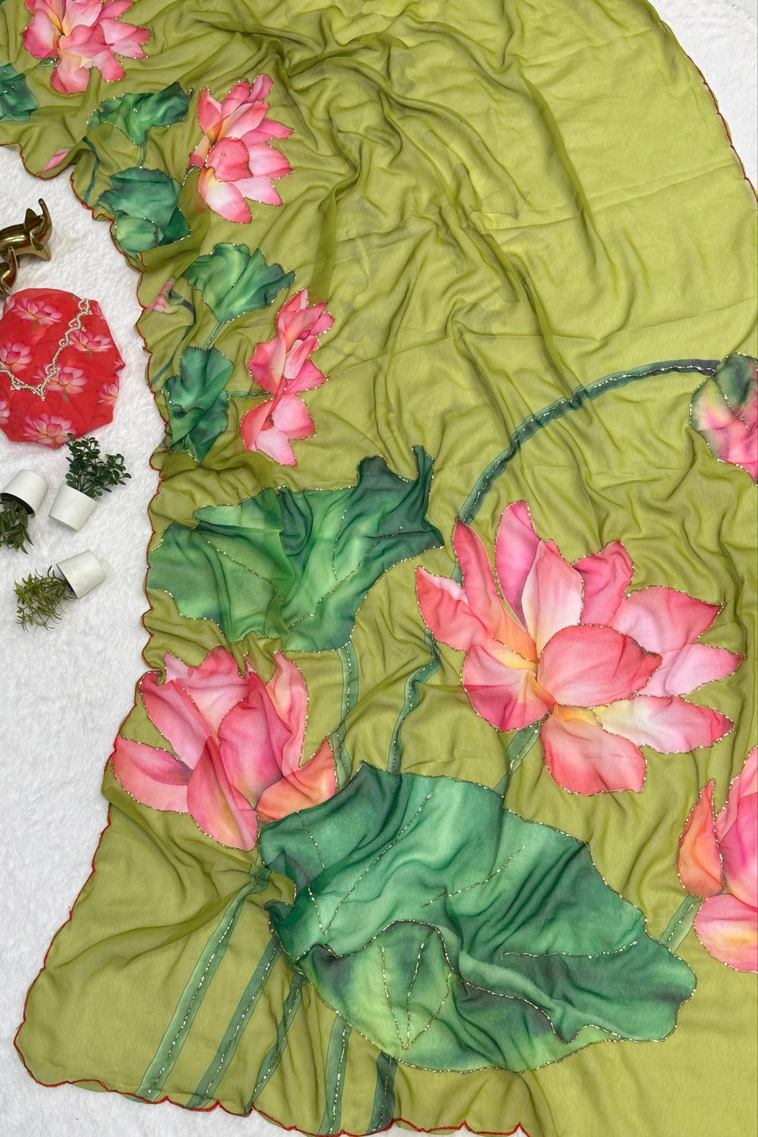 Perfection Is An Illusion Fancy Chiffon Saree