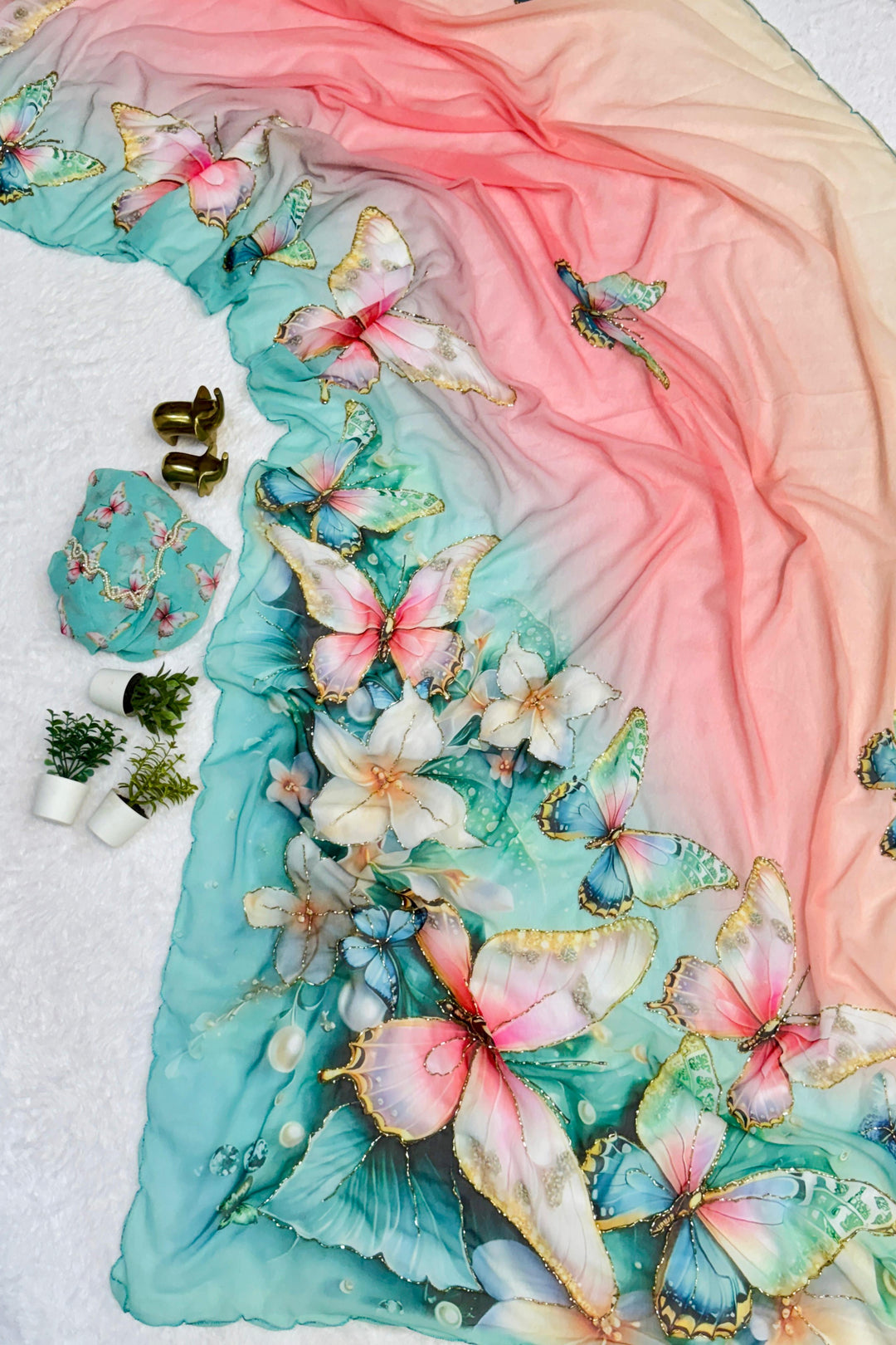 Perfection Is An Illusion Fancy Chiffon Saree