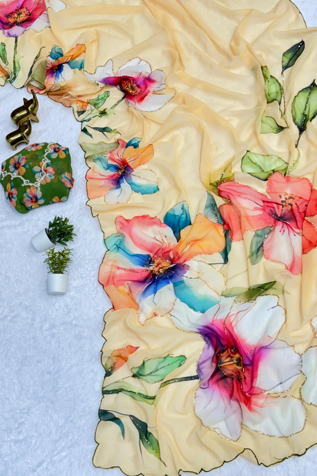 Perfection Is An Illusion Fancy Chiffon Saree