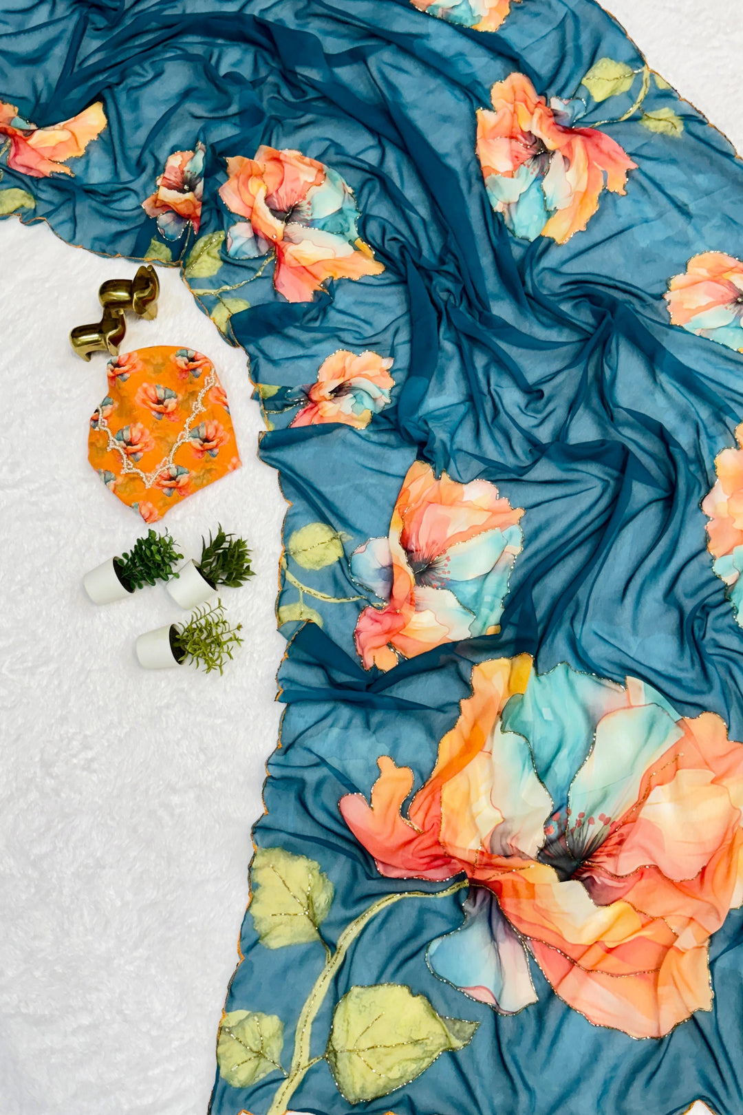 Perfection Is An Illusion Fancy Chiffon Saree