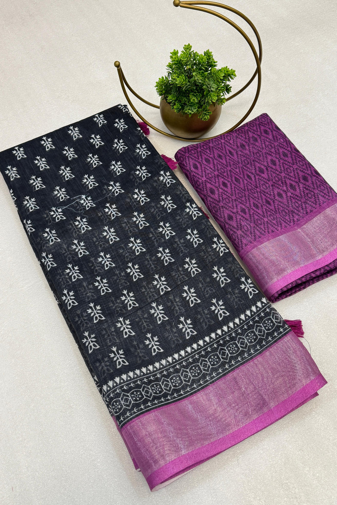 Skyline Dream Fancy Linen Saree