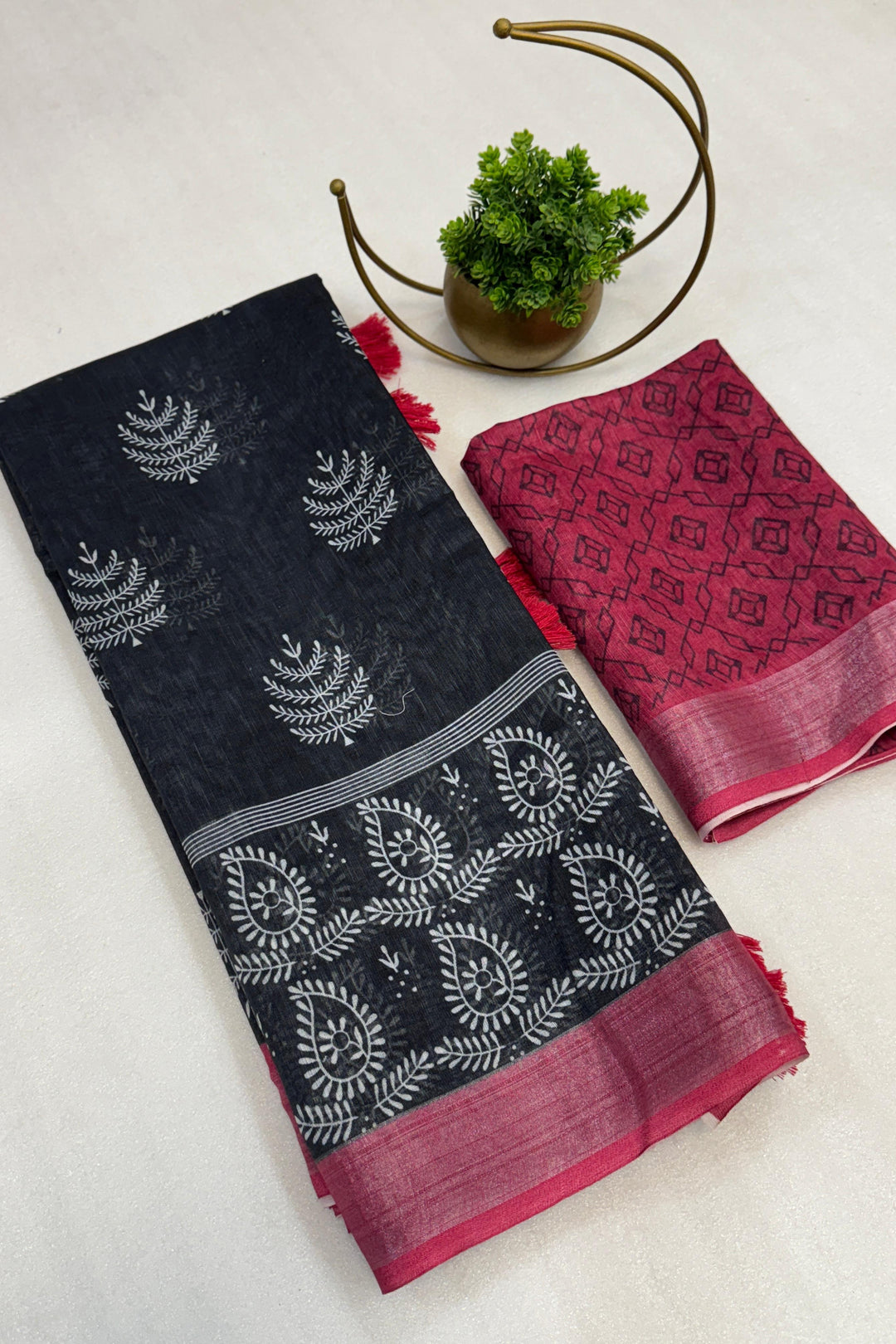 Skyline Dream Fancy Linen Saree