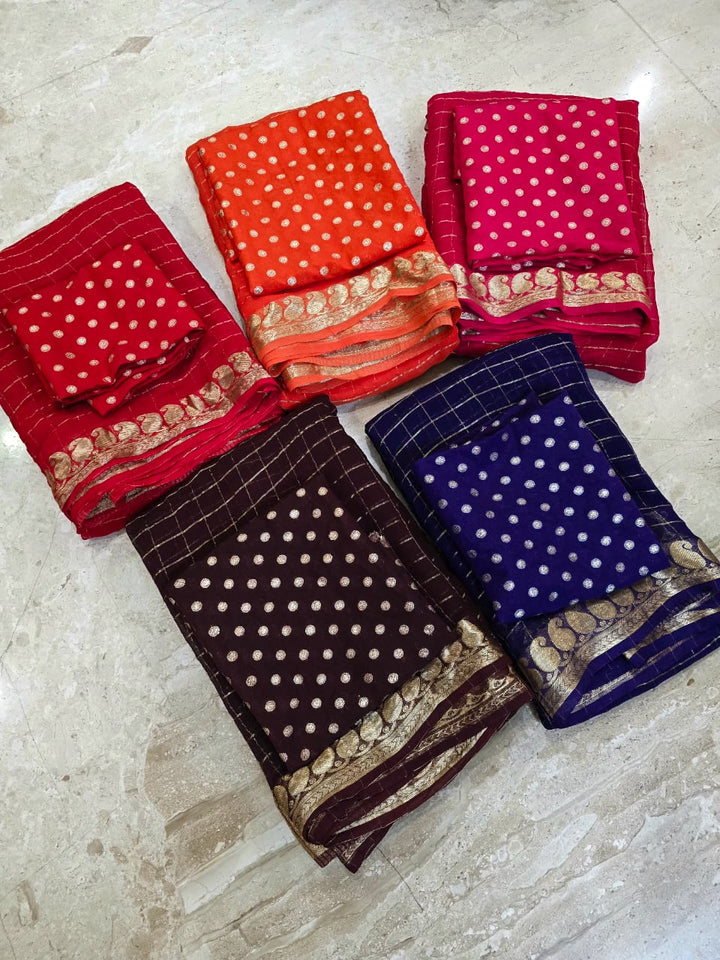 The Soul Of The Festival Georgette Silk Saree