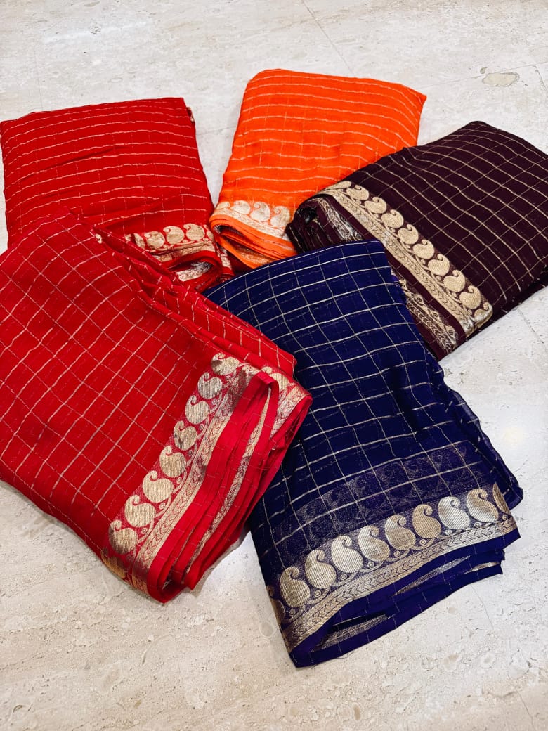 The Soul Of The Festival Georgette Silk Saree