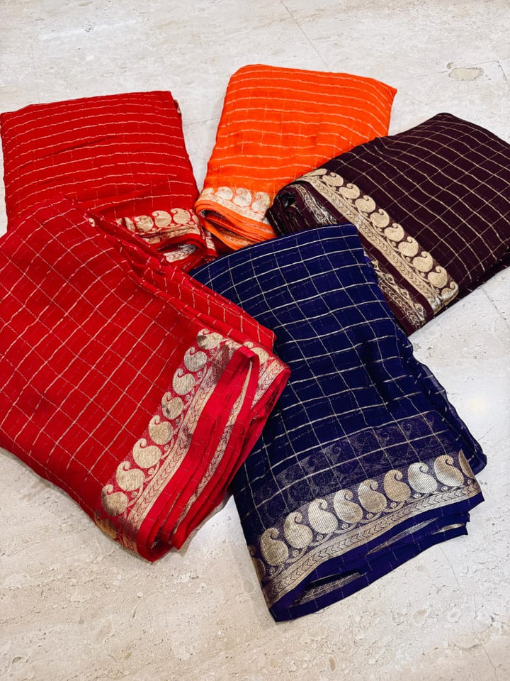 The Soul Of The Festival Georgette Silk Saree