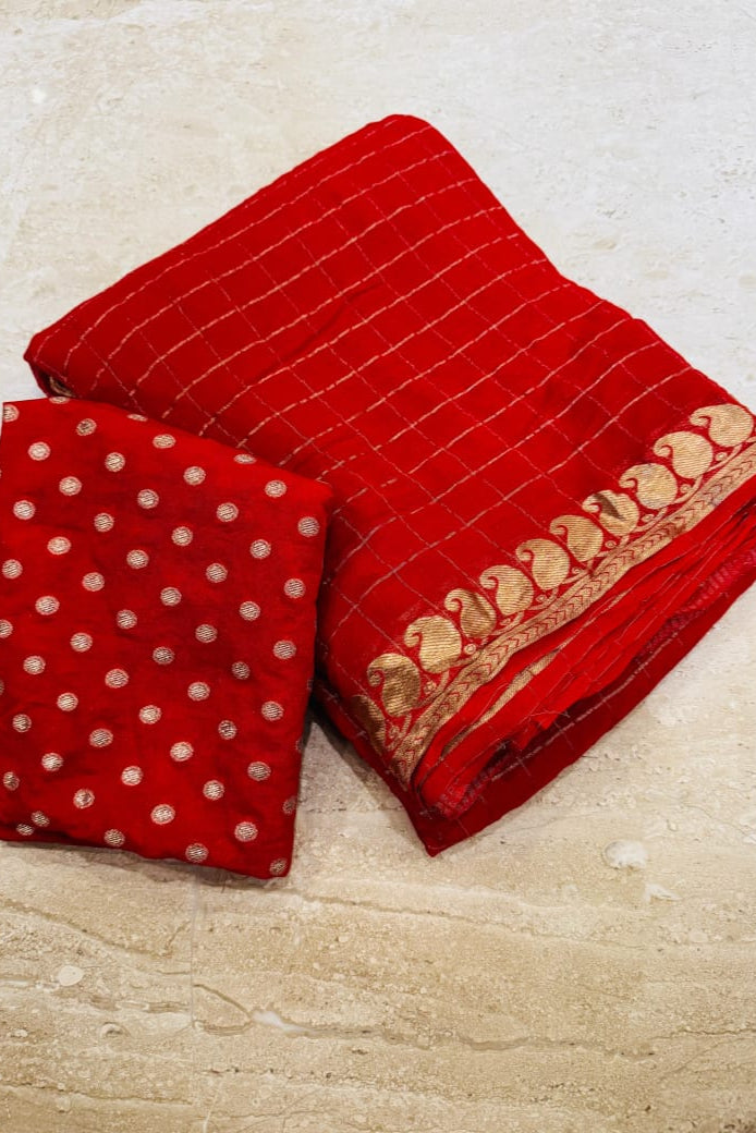 The Soul Of The Festival Georgette Silk Saree