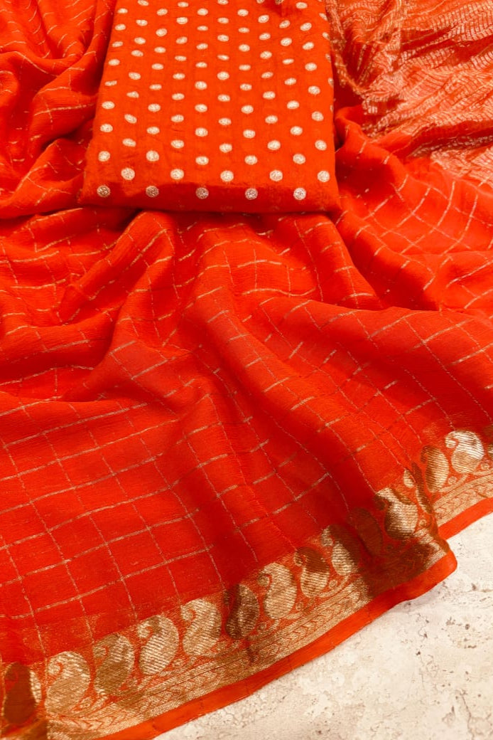 The Soul Of The Festival Georgette Silk Saree