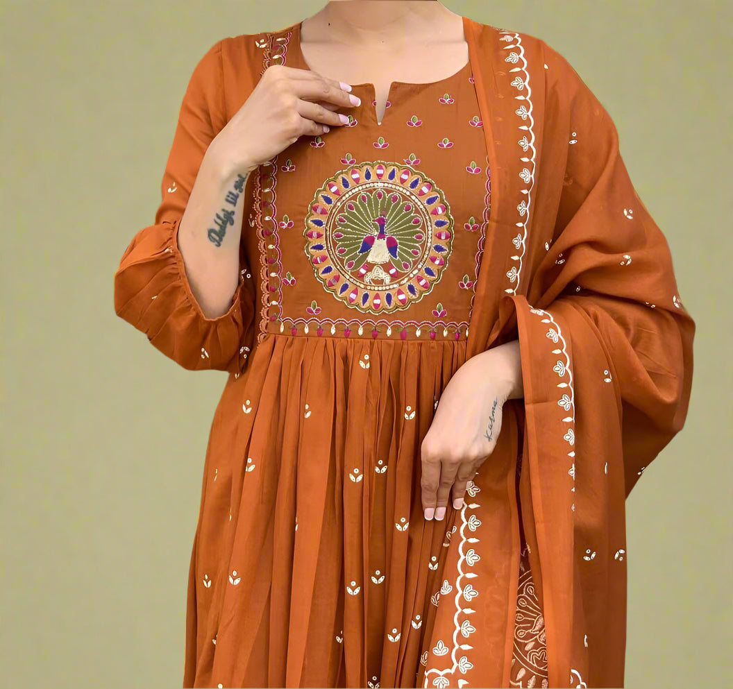 Reflecting On The Journey Cotton Kurti Set