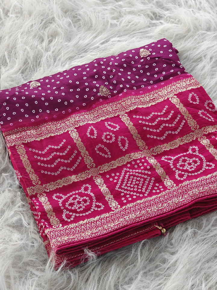 A Splash Of Tradition Georgette Silk Saree