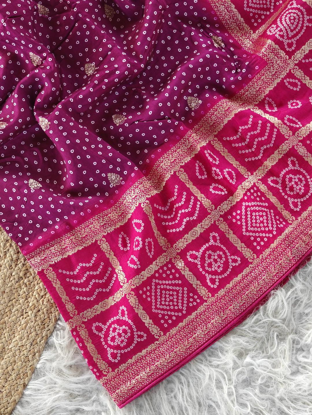 A Splash Of Tradition Georgette Silk Saree