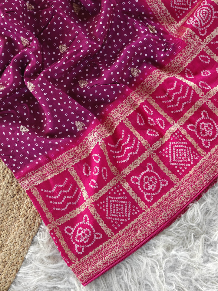 A Splash Of Tradition Georgette Silk Saree