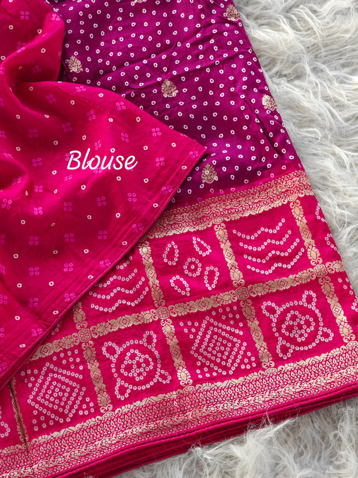 A Splash Of Tradition Georgette Silk Saree