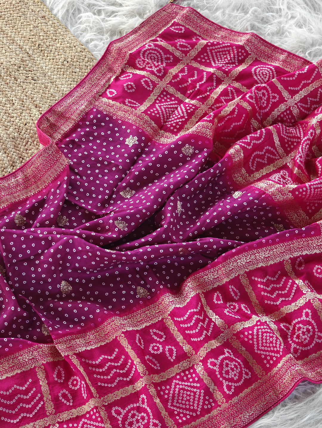 A Splash Of Tradition Georgette Silk Saree