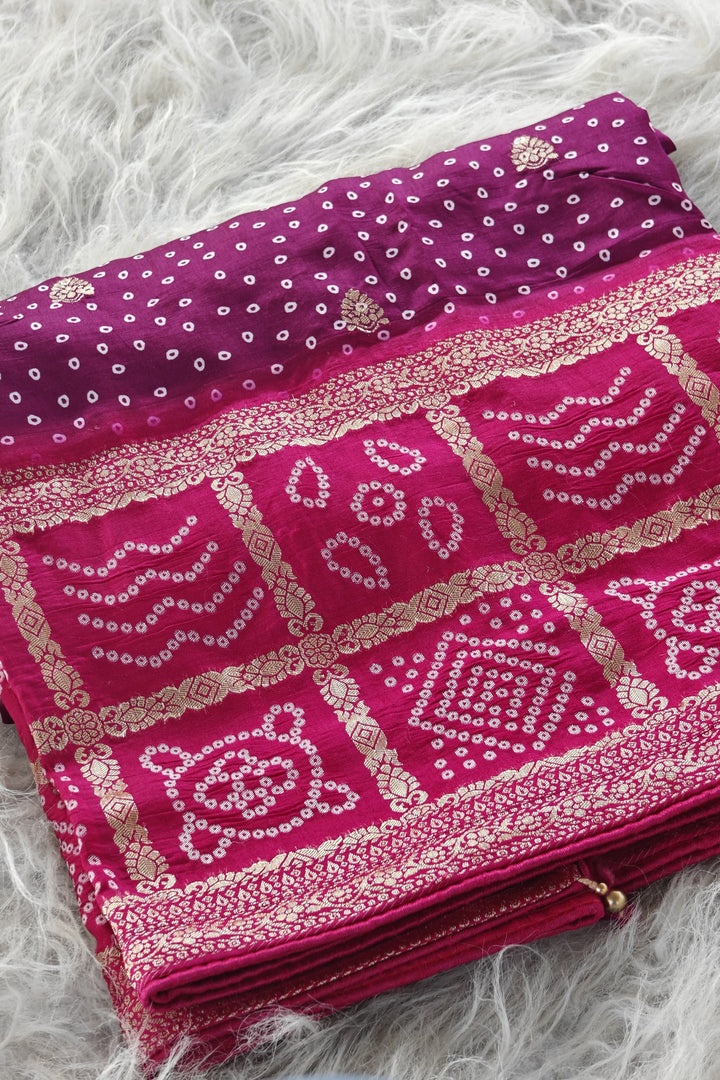 A Splash Of Tradition Georgette Silk Saree