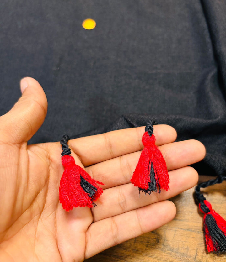 Black Gini Bengal Khadi Saree