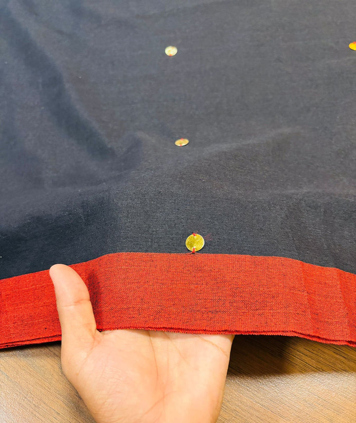 Black Gini Bengal Khadi Saree