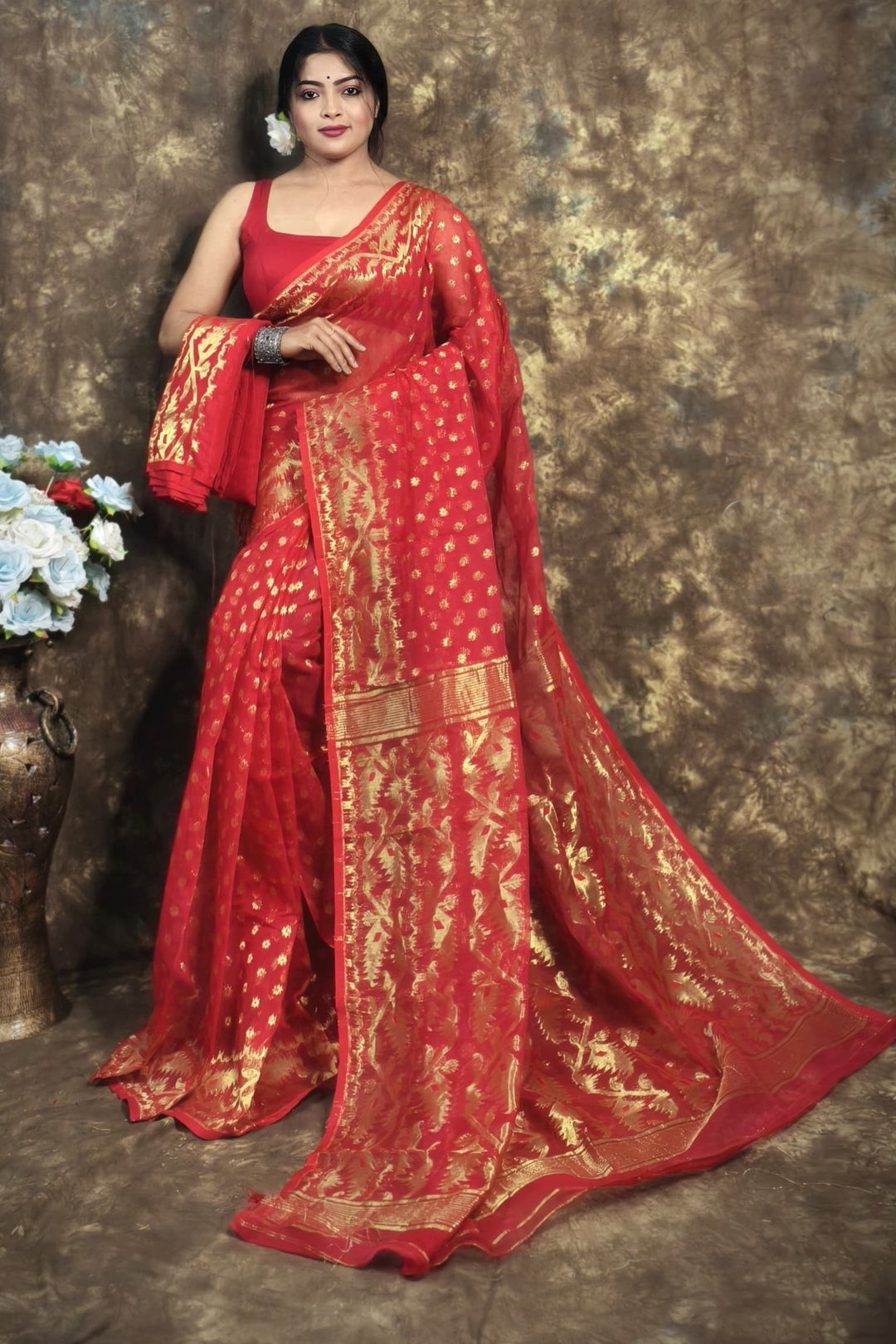 Rupasi Bangla Dhakai Jamdani Saree