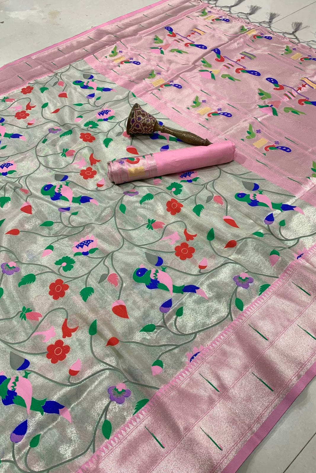 The Colorful World Tissue Paithani Silk Saree