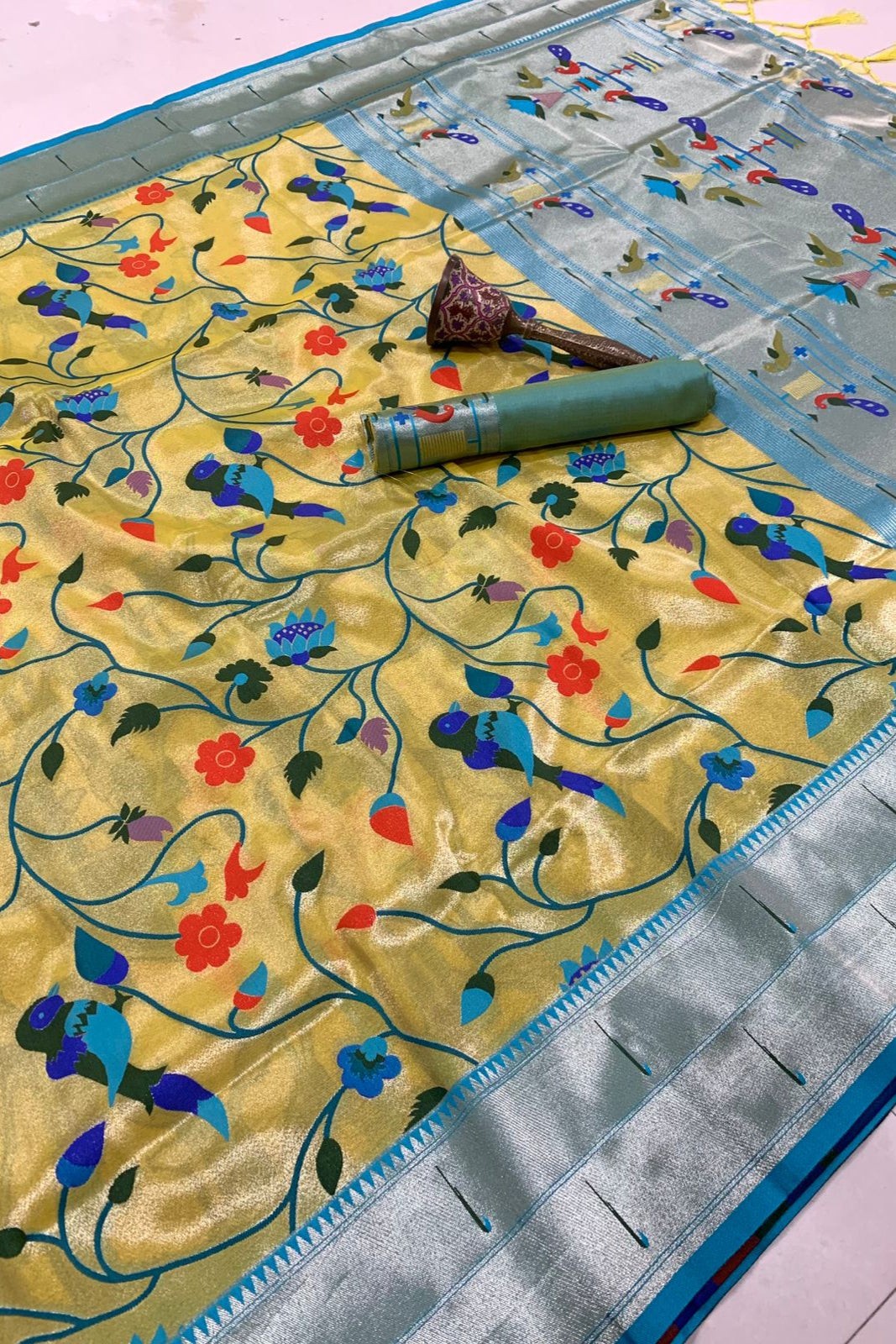 The Colorful World Tissue Paithani Silk Saree