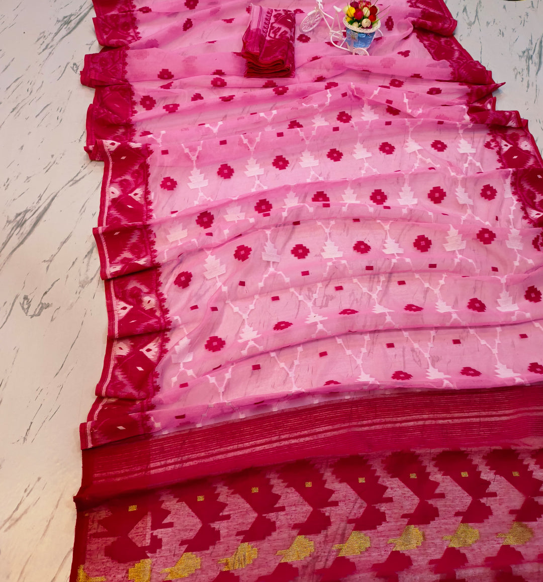 Sindoor Khela Dhakai Jamdani Saree