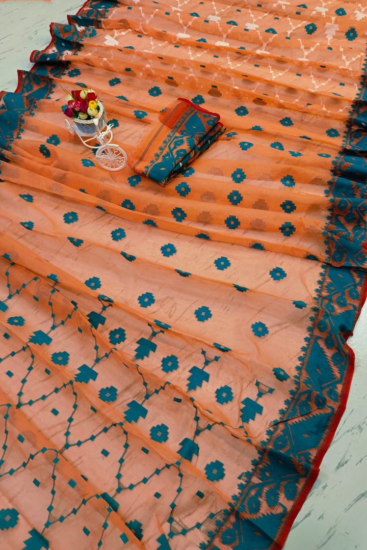 Sindoor Khela Dhakai Jamdani Saree