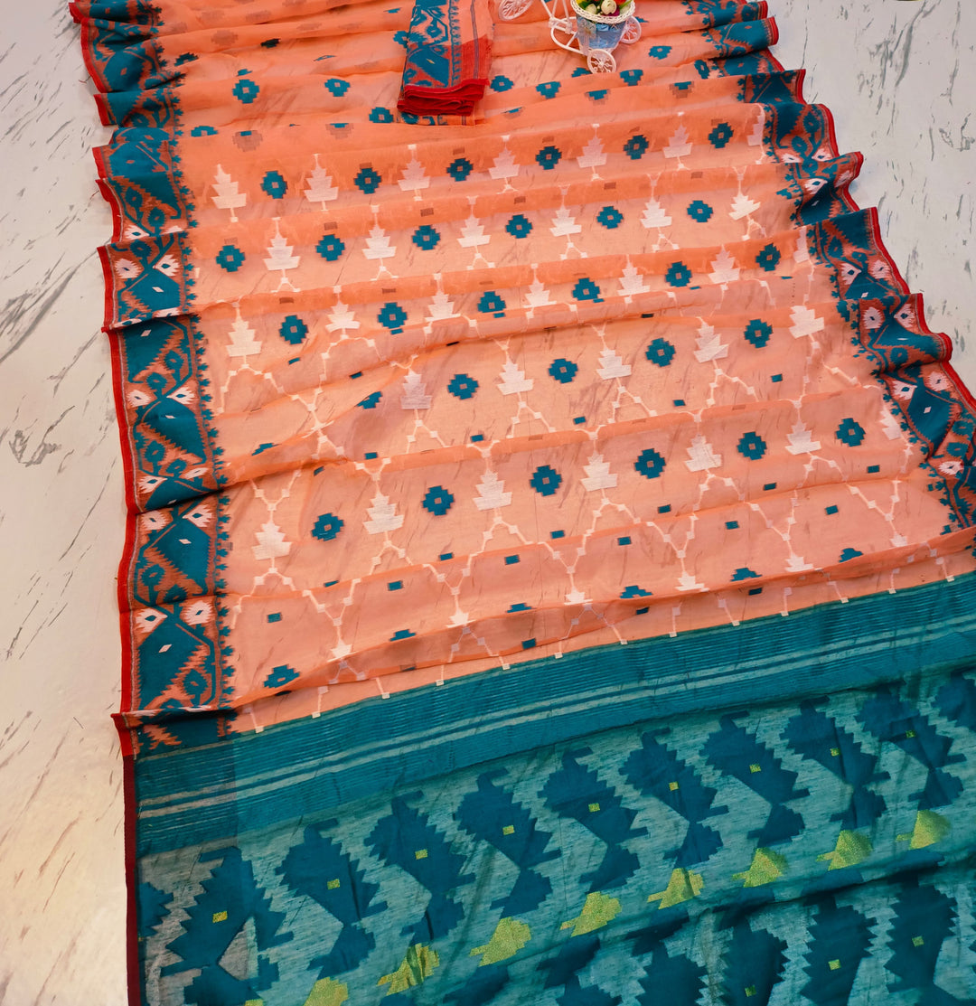 Sindoor Khela Dhakai Jamdani Saree